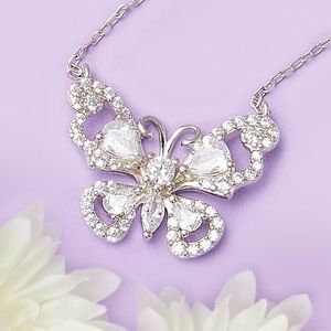 Butterfly Necklace, 925 Sterling Silver Daydreamer Butterfly Collection